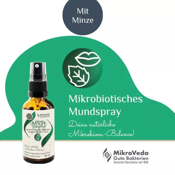 M33+ Strong Mint Mikrobiotisches Mundspray