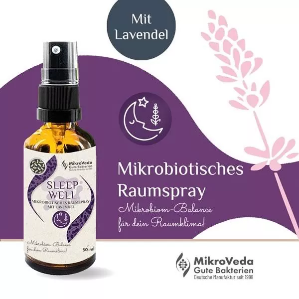 MikroVeda SLEEP WELL mikrobiotisches Raumspray Lavendel-Duft