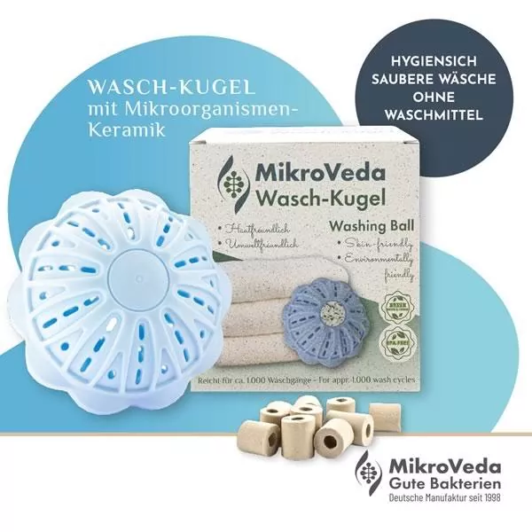 MikroVeda Waschkugel mit Mikroorganismen-Keramik